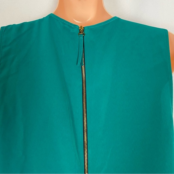 🌷 Zara Fringe Detail Green Mini Dress Size XS - Picture 5 of 10